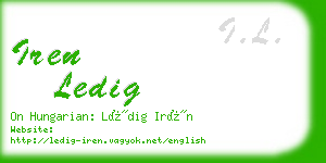 iren ledig business card